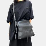 Black Shoulder 4 in 1, Convertible Backpack, Handcrafted Shoulder Bag, Leather Crossbody, Handbag With Long Strap, Women Backpack Bag