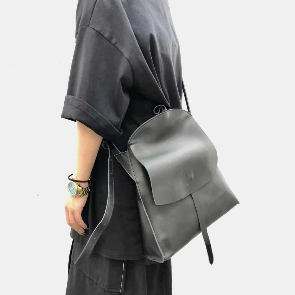 Black Shoulder 4 in 1, Convertible Backpack, Handcrafted Shoulder Bag, Leather Crossbody, Handbag With Long Strap, Women Backpack Bag - Image 7