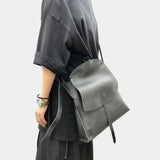 Black Shoulder 4 in 1, Convertible Backpack, Handcrafted Shoulder Bag, Leather Crossbody, Handbag With Long Strap, Women Backpack Bag - Image 7