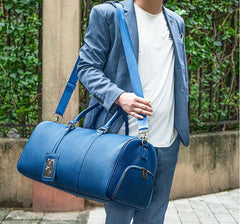 Blue Purple Fashion Duffel Bag Premium Leather Travel Duffel Bag | Men's or Women's Carry-All Duffel - Handcrafted Waterproof Gym Carry-On with Shoe Compartment, Blue Purple Fashion Duffel Bag Premium Leather Travel Duffel Bag | Men's or Women's Carry-All Duffel - Handcrafted Waterproof Gym Carry-On with Shoe Compartment,