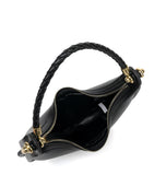 Braided Strap Lambskin Leather Hobo Bag | Handheld, Shoulder, and Crossbody Crescent Bag