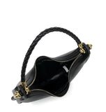 Braided Strap Lambskin Leather Hobo Bag | Handheld, Shoulder, and Crossbody Crescent Bag