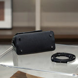 Calfskin Leather Wave-Cut Hollow Out Shoulder Bag, Scalloped Laser-Cut Handbag, Fashion Designer Bag