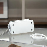 Calfskin Leather Wave-Cut Hollow Out Shoulder Bag, Scalloped Laser-Cut Handbag, Fashion Designer Bag