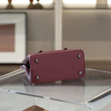 Calfskin Leather Wave-Cut Hollow Out Shoulder Bag, Scalloped Laser-Cut Handbag, Fashion Designer Bag