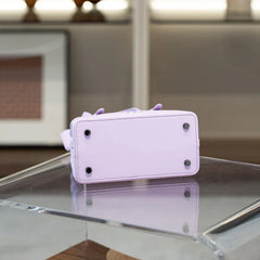 Calfskin Leather Wave-Cut Hollow Out Shoulder Bag, Scalloped Laser-Cut Handbag, Fashion Designer Bag Calfskin Leather Wave-Cut Hollow Out Shoulder Bag, Scalloped Laser-Cut Handbag, Fashion Designer Bag