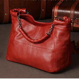 Small Cowhide Leather Shoulder Bag | Stylish Everyday Crossbody Purse