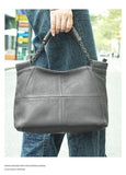 Small Cowhide Leather Shoulder Bag | Stylish Everyday Crossbody Purse