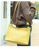 Small Cowhide Leather Shoulder Bag | Stylish Everyday Crossbody Purse