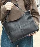 Small Cowhide Leather Shoulder Bag | Stylish Everyday Crossbody Purse