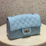 Classic Caviar/Lambskin Flap Bag with Chain Ball | Genuine Caviar Leather Crossbody Bag, Leather Shoulder Purse, Chain Strap Lock Bag, Christmas Gift