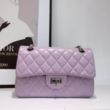 Classic Caviar/Lambskin Flap Bag with Chain Ball | Genuine Caviar Leather Crossbody Bag, Leather Shoulder Purse, Chain Strap Lock Bag, Christmas Gift