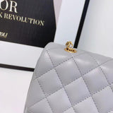 Classic Caviar/Lambskin Flap Bag with Chain Ball | Genuine Caviar Leather Crossbody Bag, Leather Shoulder Purse, Chain Strap Lock Bag, Christmas Gift