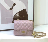 Classic Caviar/Lambskin Flap Bag with Chain Ball | Genuine Caviar Leather Crossbody Bag, Leather Shoulder Purse, Chain Strap Lock Bag, Christmas Gift