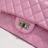 Classic Caviar/Lambskin Flap Bag with Chain Ball | Genuine Caviar Leather Crossbody Bag, Leather Shoulder Purse, Chain Strap Lock Bag, Christmas Gift