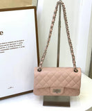 Classic Caviar/Lambskin Flap Bag with Chain Ball | Genuine Caviar Leather Crossbody Bag, Leather Shoulder Purse, Chain Strap Lock Bag, Christmas Gift