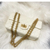 Classic Flap Bag Genuine Leather Shoulder Bag|Minimalist Quilted Evening Bag |Crossbody Bag, Lady Elegant Handbag, Fashion Bag, Gift