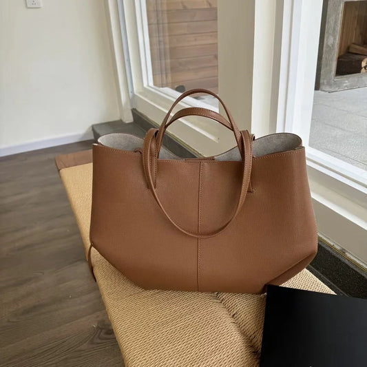 Convertible Calfskin Leather Hobo Tote in Saffiano Calfskin or Pebbled Cowhide, Large Sculptural Winged Silhouette Shoulder Shopper Bag