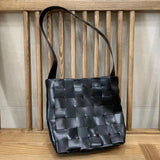 Cowhide Leather Bucket Bag Handwoven Chocolate Brown, Coffee, Black, Retro Medium Purse Womens Cinch Shoulder Bag, Gift for Her