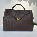 Cowhide Leather Knotted Intrecciato Shoulder Bag | Woven Handbag With Metal Buckle, Daily Fashion Designer Bag, Woven Shoulder Purse