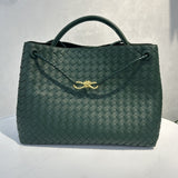 Cowhide Leather Knotted Intrecciato Shoulder Bag | Woven Handbag With Metal Buckle, Daily Fashion Designer Bag, Woven Shoulder Purse