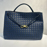 Cowhide Leather Knotted Intrecciato Shoulder Bag | Woven Handbag With Metal Buckle, Daily Fashion Designer Bag, Woven Shoulder Purse