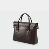 Cowhide Leather laptop bag, Leather Briefcase for Women, 14 Inches Laptop Bag, Leather Work Tote, Business Shoulder Bag, Birthday Gift