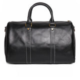 Crazy Horse Full Grain Leather Duffle Bag, Handmade Vintage Cowhide Travel Weekender Bag for Men & Women, Weekend Gear Carry-On