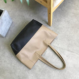 Custom Handcrafted Soft Grain Cowhide Leather Tote | Large Two-Tone Shoulder Bag for Laptop & Travel