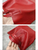 Large Soft Cowhide Leather Tote | Minimalist Oversized Shopper with Removable Inner Pouch
