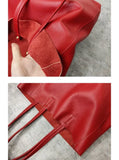 Large Soft Cowhide Leather Tote | Minimalist Oversized Shopper with Removable Inner Pouch