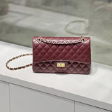 Classic Caviar/Lambskin Flap Bag with Chain Ball | Genuine Caviar Leather Crossbody Bag, Leather Shoulder Purse, Chain Strap Lock Bag, Christmas Gift