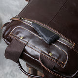 Genuine Full Grain Cowhide Leather Backpack for Men — Handmade Large Travel & Laptop Rucksack | 2 Sizes, 4 Colours | Tactical Buckle Design