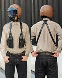Genuine Crazy Horse Leather Chest Rig Harness Bag for Men — Handcrafted Dual Shoulder Holster Vest with Multi-Pocket | Retro Motorcycle & Daily Carry