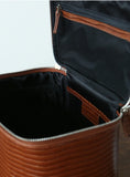 Luxury Genuine Cowhide Leather Makeup Case — Lizard Embossed Train Case with Organiser Lid & Matching Mirror | Travel Cosmetic Bag for Women
