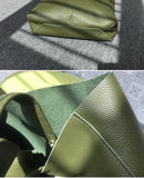 Large Soft Cowhide Leather Tote | Minimalist Oversized Shopper with Removable Inner Pouch