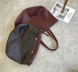 Large Soft Cowhide Leather Tote | Minimalist Oversized Shopper with Removable Inner Pouch