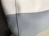 Custom Handcrafted Soft Grain Cowhide Leather Tote | Large Two-Tone Shoulder Bag for Laptop & Travel