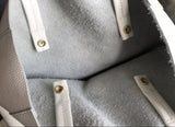 Custom Handcrafted Soft Grain Cowhide Leather Tote | Large Two-Tone Shoulder Bag for Laptop & Travel