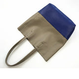 Custom Handcrafted Soft Grain Cowhide Leather Tote | Large Two-Tone Shoulder Bag for Laptop & Travel