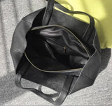 Large Soft Cowhide Leather Tote | Minimalist Oversized Shopper with Removable Inner Pouch