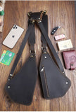 Genuine Crazy Horse Leather Chest Rig Harness Bag for Men — Handcrafted Dual Shoulder Holster Vest with Multi-Pocket | Retro Motorcycle & Daily Carry