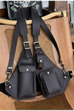 Genuine Crazy Horse Leather Chest Rig Harness Bag for Men — Handcrafted Dual Shoulder Holster Vest with Multi-Pocket | Retro Motorcycle & Daily Carry