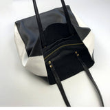 Custom Handcrafted Soft Grain Cowhide Leather Tote | Large Two-Tone Shoulder Bag for Laptop & Travel