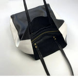 Custom Handcrafted Soft Grain Cowhide Leather Tote | Large Two-Tone Shoulder Bag for Laptop & Travel