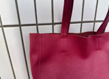 Large Soft Cowhide Leather Tote | Minimalist Oversized Shopper with Removable Inner Pouch