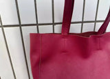Large Soft Cowhide Leather Tote | Minimalist Oversized Shopper with Removable Inner Pouch