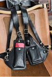 Genuine Crazy Horse Leather Chest Rig Harness Bag for Men — Handcrafted Dual Shoulder Holster Vest with Multi-Pocket | Retro Motorcycle & Daily Carry