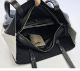 Custom Handcrafted Soft Grain Cowhide Leather Tote | Large Two-Tone Shoulder Bag for Laptop & Travel