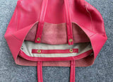 Large Soft Cowhide Leather Tote | Minimalist Oversized Shopper with Removable Inner Pouch